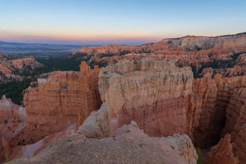 Wall Mural - Amphitheater from Sunset Point at sunset, Bryce Canyon National Park, Utah, USA