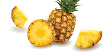 Pineapple On A White Background