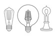 Vintage bulb lamp set