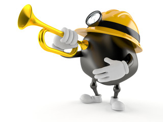 Sticker - Miner character holding trumpet