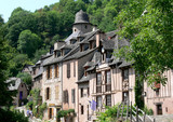 Fototapeta Do pokoju - Old houses of the village of Conques, Aveyron, France
