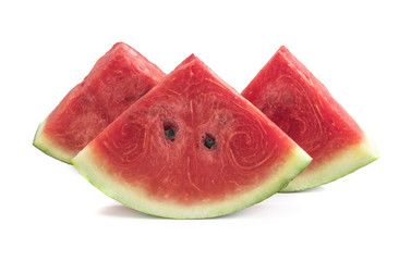 Wall Mural - Sliced of watermelon isolated on white background.