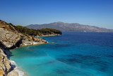 Fototapeta  - Beautiful beach for a holiday in Albania. Ionian Sea