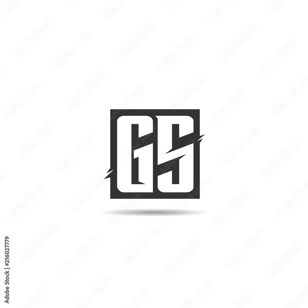 Initial Letter GS Logo Template Design Stock Vector | Adobe Stock