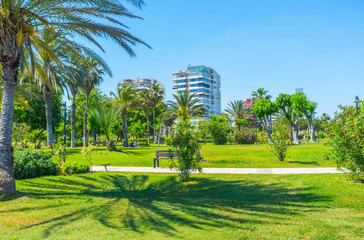 Poster - Green lawn in Duden Park, Antalya, Turkey