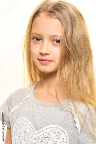 Little Girl Lost In Her Fairytale Little Girl Has Pretty Face