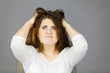 © Voyagerix - Attractive woman having angry frustrated face expression