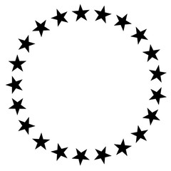 Wall Mural - stars in circle icon on white background. stars in circle design for diagram, infographics, chart, p
