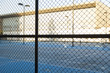 fence and tennis court