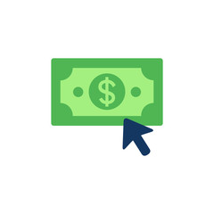 Canvas Print - Click Money Logo Icon Design