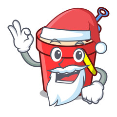 Wall Mural - Santa sand bucket mascot cartoon