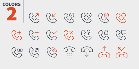 Poster - Phones UI Pixel Perfect Well-crafted Vector Thin Line Icons 48x48 Ready for 24x24 Grid for Web Graphics and Apps with Editable Stroke. Simple Minimal Pictogram Part 2-2