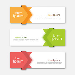 Wall Mural - set of abstract design banner template.