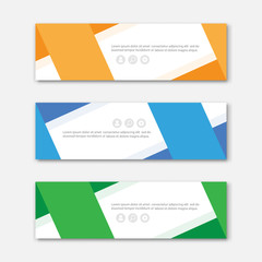 Wall Mural - set of abstract design banner template.