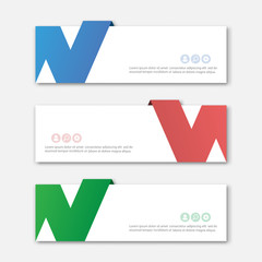 Wall Mural - set of abstract design banner template.