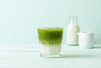 Canvas Print - iced matcha green tea latte