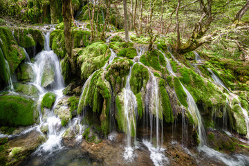  Toberia Waterfalls at Entzia mountain range, Alava, Spain