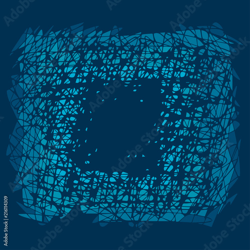 Abstract blue scratches squ...