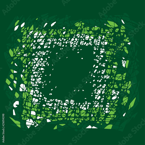 Abstract green scratches sq...