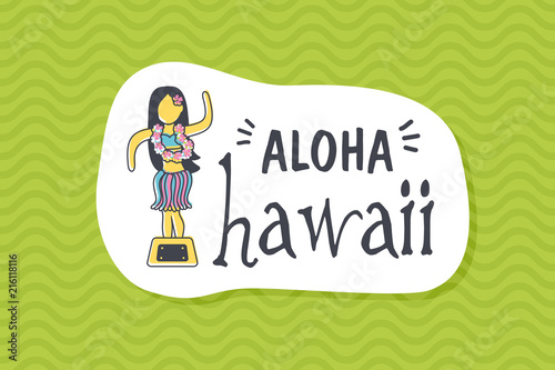 Summer poster card. Aloha Hawaii © nasik