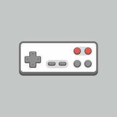 Sticker - Video game Joystick icon. flat style. isolated on white background