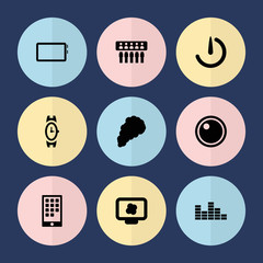 Poster - Set of 9 digital filled icons