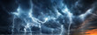 canvas print picture - Lightning thunderstorm flash over the night sky. Concept on topic weather, cataclysms (hurricane, Typhoon, tornado, storm)