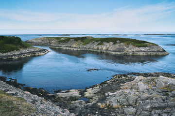 Canvas Print - Beautiful landscape on the coast of famous Atlantic Ocean Road -  Atlanterhavsveien , More og Romsdal county, Norway.