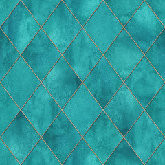 Argyle geometric watercolor seamless pattern