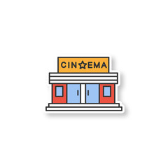 Wall Mural - cinema building patch