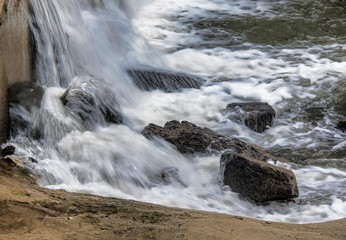 Waterfall, water, river, nature, rock