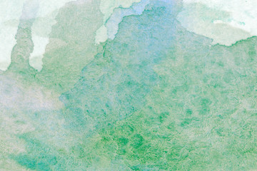 Wall Mural - watercolor multicolor transparent spot blue green with texture for design