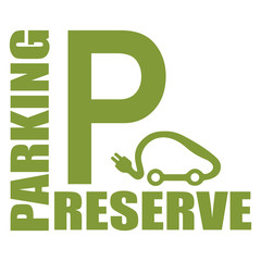 Logo parking réservé.