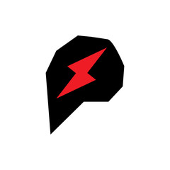 Sticker - P logo letter with storm design