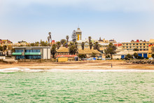 View From The Sea On Coastline Of Swakopmund German Colonial Town, Namibia