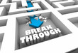 Breakthrough Innovation Solve Problem Solution Maze 3d Illustration
