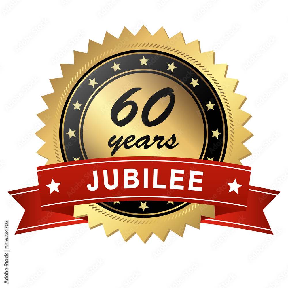 Jubilee Medallion 60 Years Stock Vector Adobe Stock jubilee-medallion-60-years-stock-vector-adobe-stock