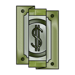 Canvas Print - bill dollar money icon vector illustration design