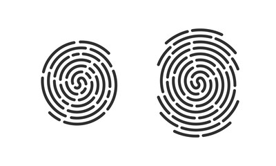 Poster - fingerprint vector finger print logo line icons