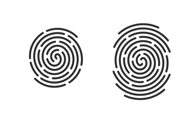 Poster - fingerprint vector finger print logo icons