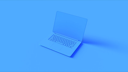 Wall Mural - Blue Laptop 3d illustration 