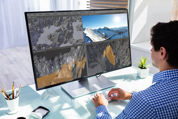Poster - Creative designer using 3D software
