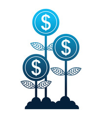 plants money isolated icon