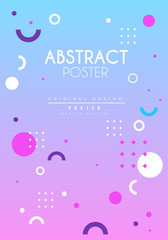 Wall Mural - Abstract poster original, creative graphic design template for banner, invitation, flyer, cover, brochure vector Illustration