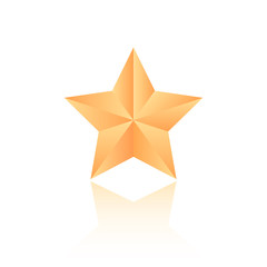 Wall Mural - Vector gold star icon