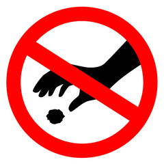 Sticker - No littering vector sign