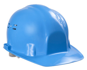 Blue helmet isolated on white background