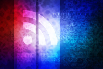 Poster - 2d illustration WiFi symbol sign
