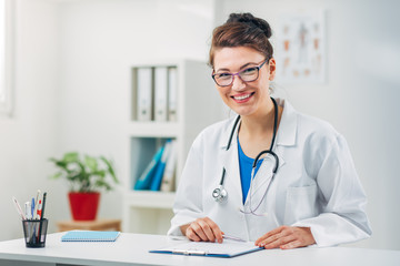 Sticker - Woman Doctor at her Medical Office