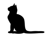 Fototapeta Boho - Cat silhouette vector pictogram 